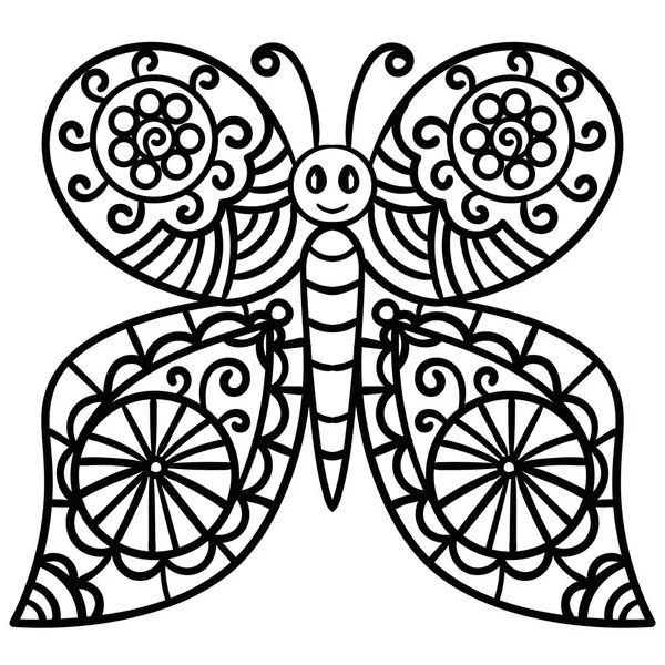 butterfly coloring page stock vectors royalty free