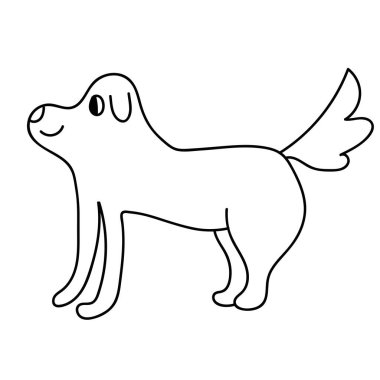 Çizgi film karalama doğrusal beyaz arka planda izole. Vektör illüstrasyonu. 