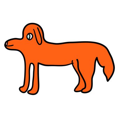 Çizgi film karalama doğrusal beyaz arka planda izole. Vektör illüstrasyonu. 