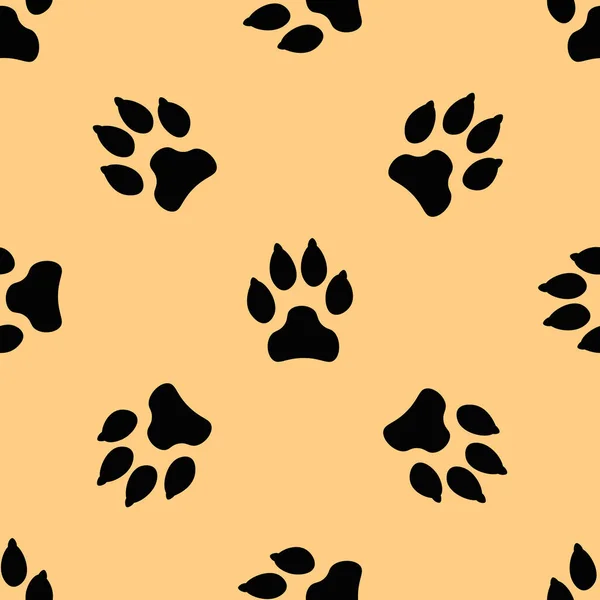 Seamless Pattern Dog Tracks Vector Illustration — Stock Vector