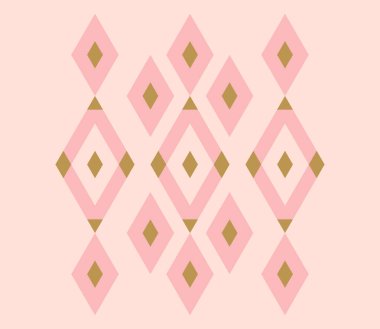 Eşkenar dörtgenli etnik kart. Kabile geometrik arka planı. Vektör illüstrasyonu.