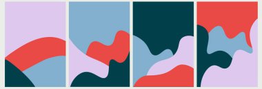 Soyut arka plan, şablon, sanatsal kapaklar tasarım, renkli doku. Moda deseni, grafik posteri, geometrik broşür, kart. Vektör illüstrasyonu. 