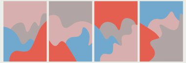 Soyut arka plan, şablon, sanatsal kapaklar tasarım, renkli doku. Moda deseni, grafik posteri, geometrik broşür, kart. Vektör illüstrasyonu. 