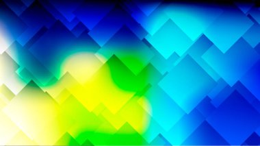 Eşkenarlar, kareler ve eşkenar dörtgenlerle modern soyut renk eğimli arka plan. Geometrik poster, afiş. Vektör illüstrasyonu. 