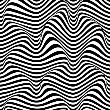 Soyut bozulma çizgisi arkaplanı. Çizgili dalga arkaplanı. Dalgalı operasyon sanat kapağı. Vektör illüstrasyonu. 