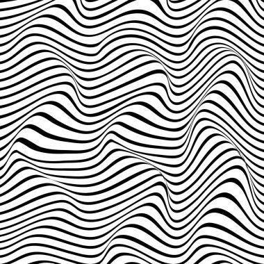 Soyut bozulma çizgisi arkaplanı. Çizgili dalga arkaplanı. Dalgalı operasyon sanat kapağı. Vektör illüstrasyonu. 