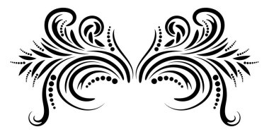 Tasarım, kıvrım ve kıvrım için soyut kıvrımlı element. Vektör illüstrasyonu.   