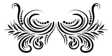 Tasarım, kıvrım ve kıvrım için soyut kıvrımlı element. Vektör illüstrasyonu.   