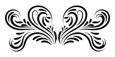 Tasarım, kıvrım ve kıvrım için soyut kıvrımlı element. Vektör illüstrasyonu.   