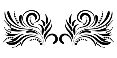 Tasarım, kıvrım ve kıvrım için soyut kıvrımlı element. Vektör illüstrasyonu.   