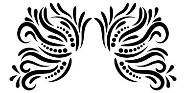 Tasarım, kıvrım ve kıvrım için soyut kıvrımlı element. Vektör illüstrasyonu.   