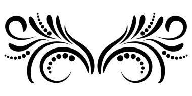 Tasarım, kıvrım ve kıvrım için soyut kıvrımlı element. Vektör illüstrasyonu.   