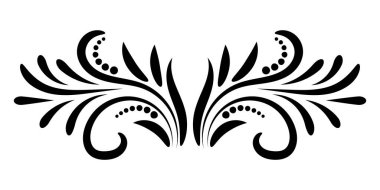 Tasarım, kıvrım ve kıvrım için soyut kıvrımlı element. Vektör illüstrasyonu.  