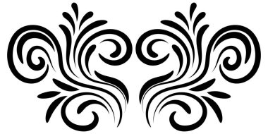 Tasarım, kıvrım ve kıvrım için soyut kıvrımlı element. Vektör illüstrasyonu.   