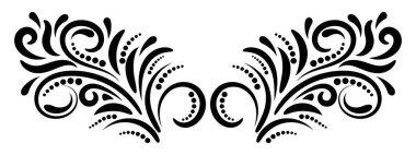 Tasarım, kıvrım, kıvrım ve bölme için soyut kıvrım öğesi. Vektör illüstrasyonu.  