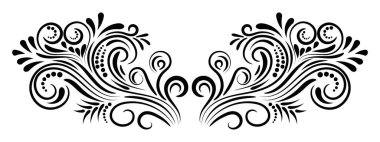 Tasarım, kıvrım, kıvrım ve bölme için soyut kıvrım öğesi. Vektör illüstrasyonu.  