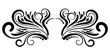 Tasarım, kıvrım, kıvrım ve bölme için soyut kıvrım öğesi. Vektör illüstrasyonu.  