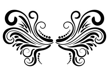 Tasarım, kıvrım, kıvrım ve bölme için soyut kıvrım öğesi. Vektör illüstrasyonu.  