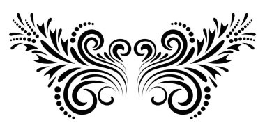 Tasarım, kıvrım, kıvrım ve bölme için soyut kıvrım öğesi. Vektör illüstrasyonu.  