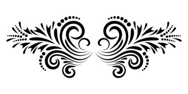 Tasarım, kıvrım, kıvrım ve bölme için soyut kıvrım öğesi. Vektör illüstrasyonu.  