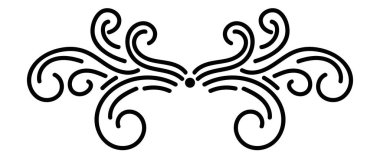 Tasarım, kıvrım ve kıvrım için soyut kıvrımlı element. Vektör illüstrasyonu.