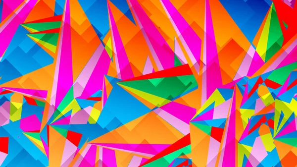 Abstrakcyjna Kartka Kolorowymi Trójkątami Chaotycznymi Wielokątami Trójkątny Plakat Geometryczny Nieskończoności — Wektor stockowy