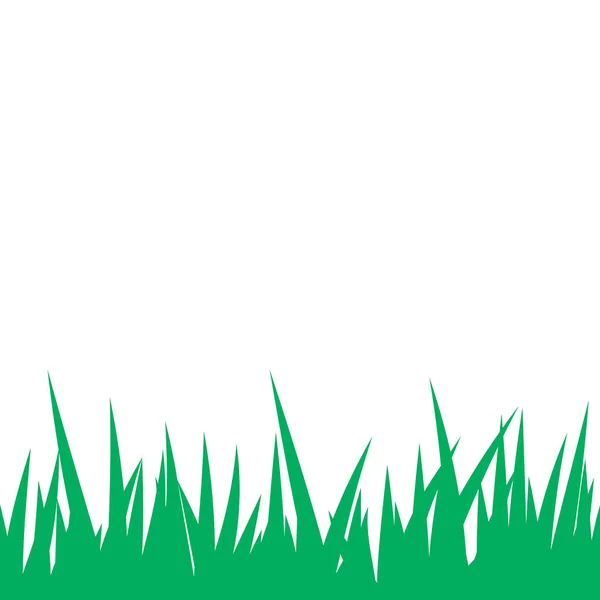 Κάρτα Πράσινο Γρασίδι Που Απομονώνεται Λευκό Φόντο Κενό Χώρο Εικονογράφος — Διανυσματικό Αρχείο