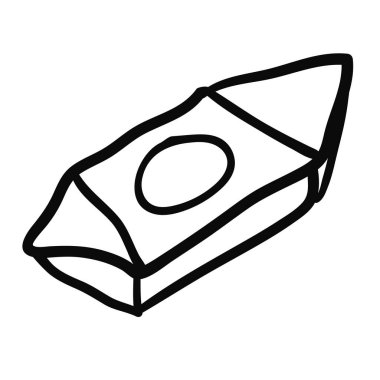 Çizgi film şekeri doğrusal beyaz arka planda izole edilmiş. Vektör illüstrasyonu. 