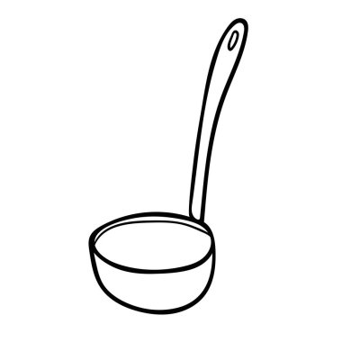 Çizgi film kepçesi beyaz arkaplanda izole edilmiş. Vektör illüstrasyonu.  