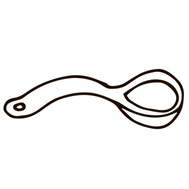 Çizgi film kepçesi beyaz arkaplanda izole edilmiş. Vektör illüstrasyonu. 