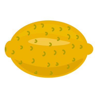 Sarı limon. Beyaz arka planda meyveler izole edilmiş. Vektör illüstrasyonu.