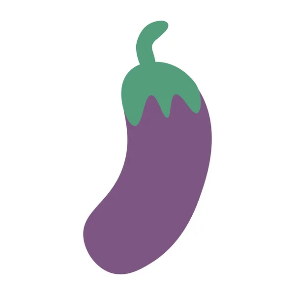 Patlıcan Ikonu Logo Etiket Vektör Illüstrasyonu — Stok Vektör
