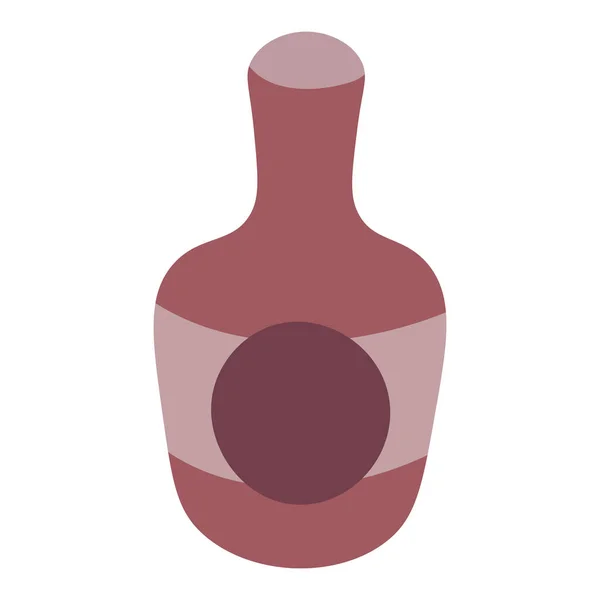 Botella Vino Aislada Sobre Fondo Blanco Ilustración Vectorial — Archivo Imágenes Vectoriales