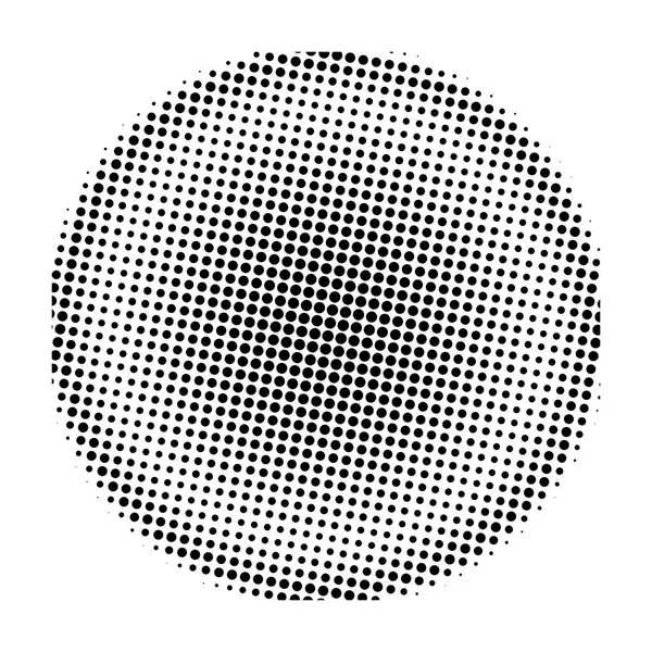 Halbtonrundes Element Isoliert Auf Weißem Hintergrund Radialer Konzentrischer Kreis Vektorillustration — Stockvektor
