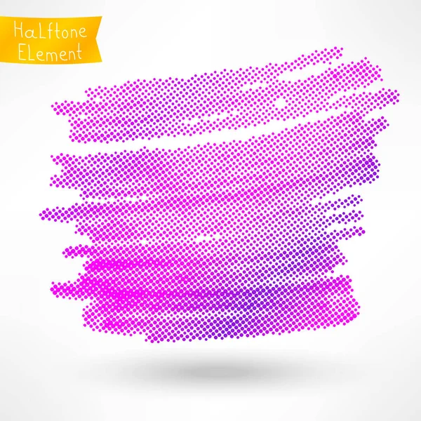 紫のハーフトーンの要素 バナー テクスチャ 白に隔離されたドットピンクのテクスチャ ベクターイラスト — ストックベクタ