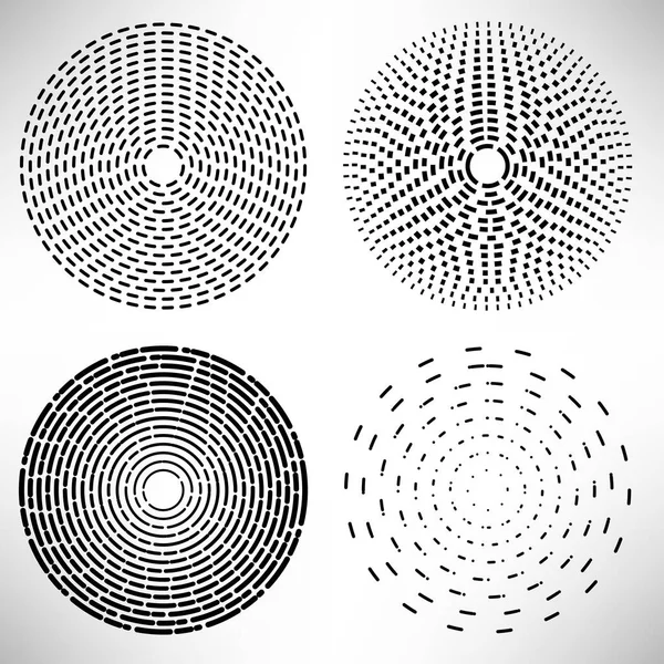Yarım ton yuvarlak elementler beyaz arkaplanda izole edildi. Vektör illüstrasyonu.