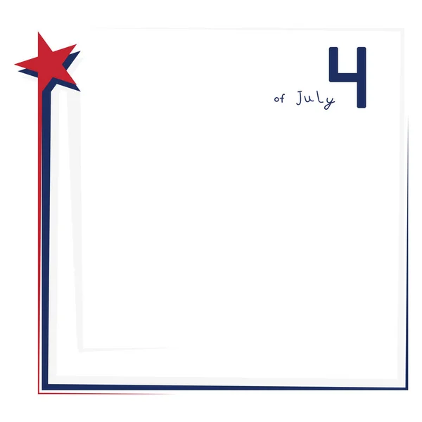 Cartão Dia Independência Julho Cartão Felicitações Julho Ilustração Vetorial — Vetor de Stock