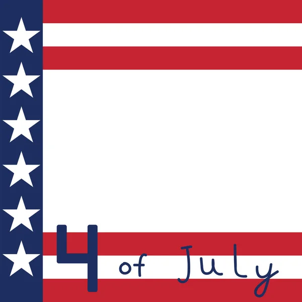 Unabhängigkeitstag Vierter Juli Grußkarte — Stockvektor