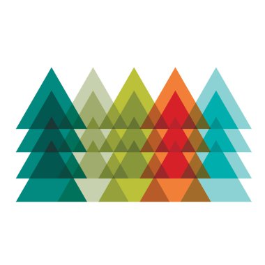 Metnin için ağaçlı ve boş alan olan kart.