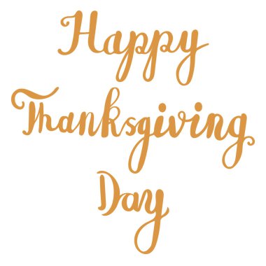 Beyaz arka planda altın harfli Şükran Günü kartın kutlu olsun. Vektör illüstrasyonu.