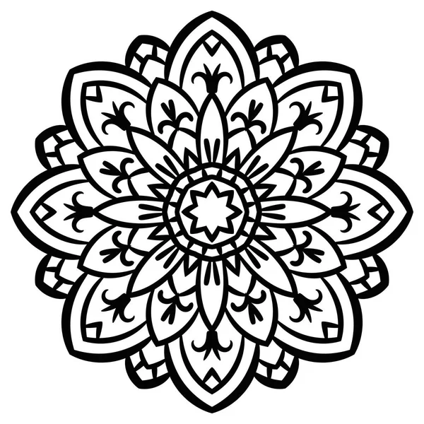 Outline Mandala. Ornamental round doodle flower isolated on white background. Geometric circle element. Vector illustration.Outline Mandala. Ornamental round doodle flower isolated on white background. Geometric circle element. Vector illustration.
