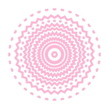 Beyaz arkaplan vektör illüstrasyonunda soyut mandala izole edildi.
