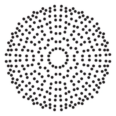 Süslü, yuvarlak, beyaz arka planda izole bir çiçek. Siyah yarım ton mandala. Geometrik daire elementi. Vektör illüstrasyonu. 