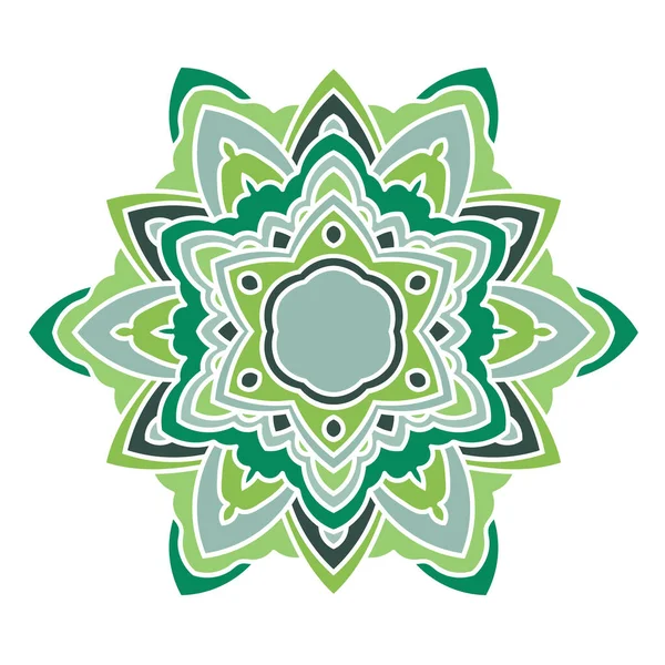 Süslü, yuvarlak karalama çiçeği beyaz arka planda izole edilmiş. Siyah hatlı mandala. Geometrik daire elementi. Vektör illüstrasyonu.