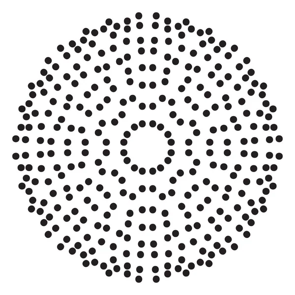 Süslü, yuvarlak, beyaz arka planda izole bir çiçek. Siyah yarım ton mandala. Geometrik daire elementi. Vektör illüstrasyonu. 