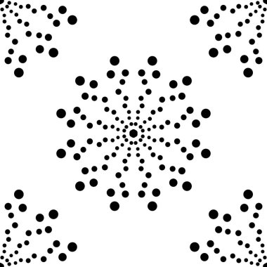 Süslü mandala ile kusursuz bir şablon. Soyut yuvarlak karalama çiçek arkaplanı. Çiçekli geometrik çember. Vektör illüstrasyonu. 
