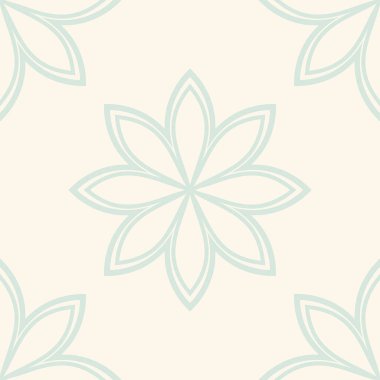 Süslü mandala ile kusursuz bir şablon. Soyut yuvarlak karalama çiçek arkaplanı. Çiçekli geometrik çember. Vektör illüstrasyonu.  