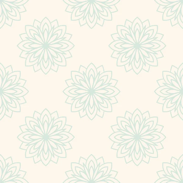 Fantasía Patrón Sin Costura Con Mandala Ornamental Fondo Flores Garabato — Vector de stock