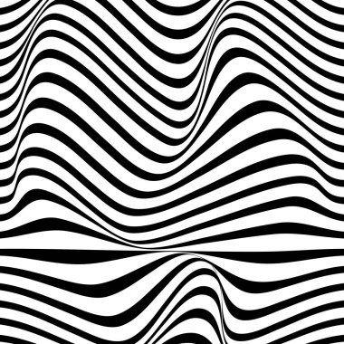 Soyut bozulma çizgisi arkaplanı. Çizgili dalga arkaplanı. Dalgalı operasyon sanat kapağı. Vektör illüstrasyonu.