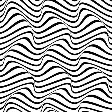 Soyut bozulma çizgisi arkaplanı. Çizgili dalga arkaplanı. Dalgalı operasyon sanat kapağı. Vektör illüstrasyonu.